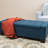 Modern Blue With Waffle Pattern And Extra Storage Space Comfortable Surface Area-1379338694