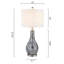 Lampe de table en métal et verre 25,25 po H-777571843