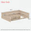 Lit plateforme en bois avec garde-corps et tablettes de rangement-1685655501