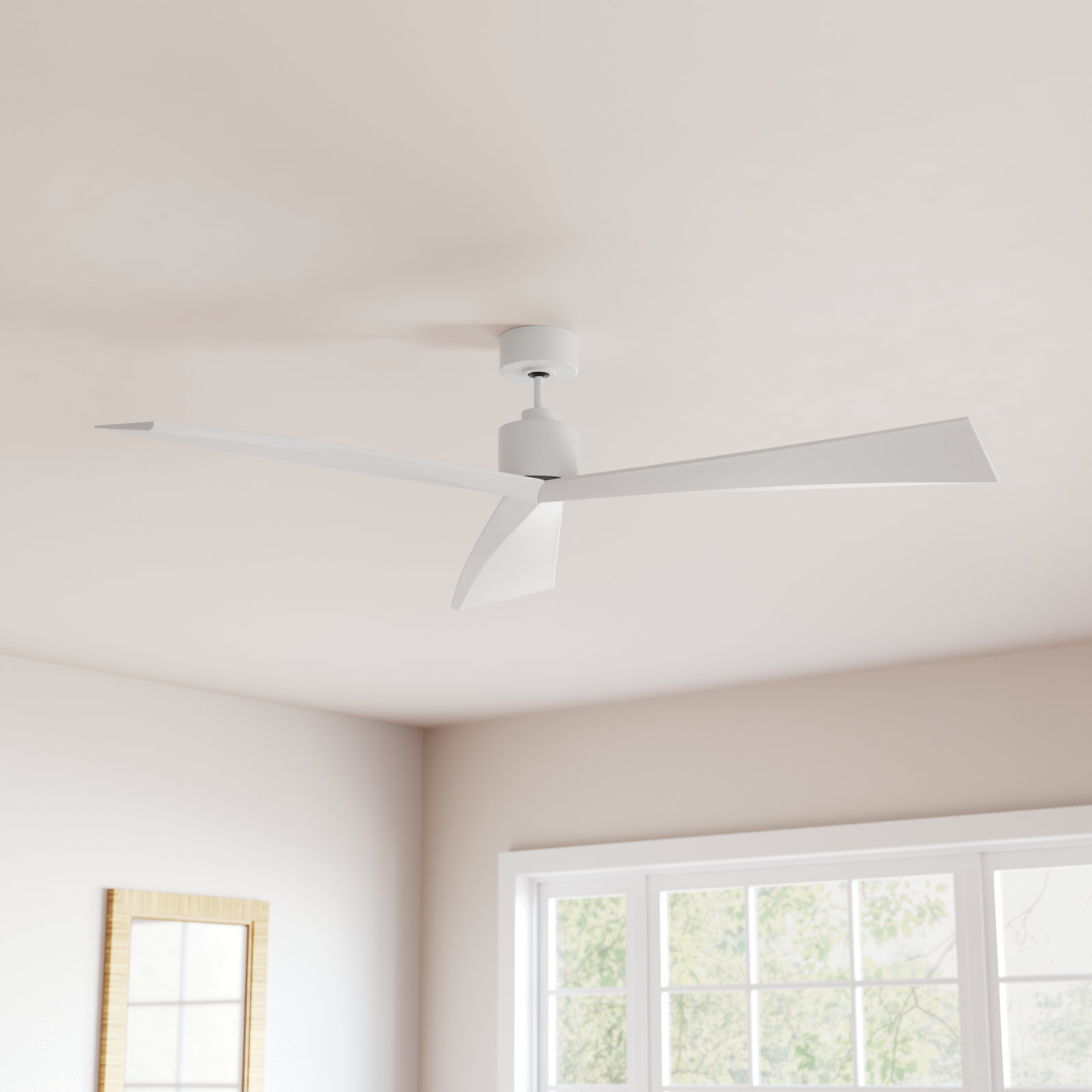 Mirage Ceiling Fan, Matte White, 60"