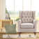 Button-Tufted Small Wingback Accent Chair with Rolled Arm and Thick Padded Cushion