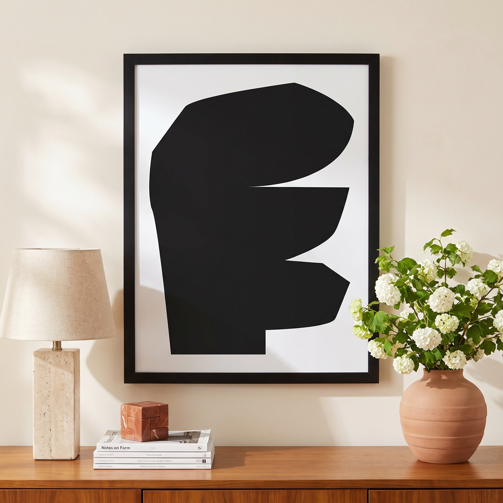 Study In Black 2 by Michael Kempen, 20"H x 16"W x 1.25"D, Black Framed