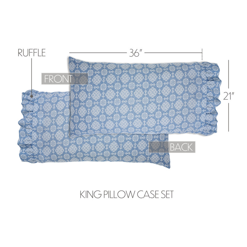 Jolie 100% Cotton Flatweave Geometric - Set of 2, King