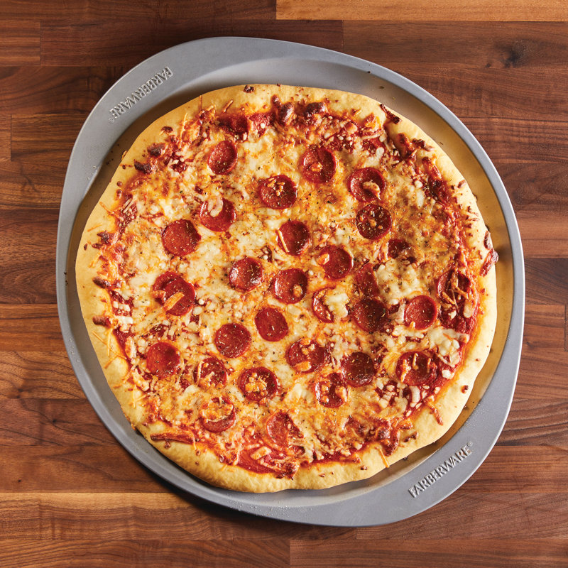 Nonstick Steel Perforated Pizza Pan and Baking Sheet Set