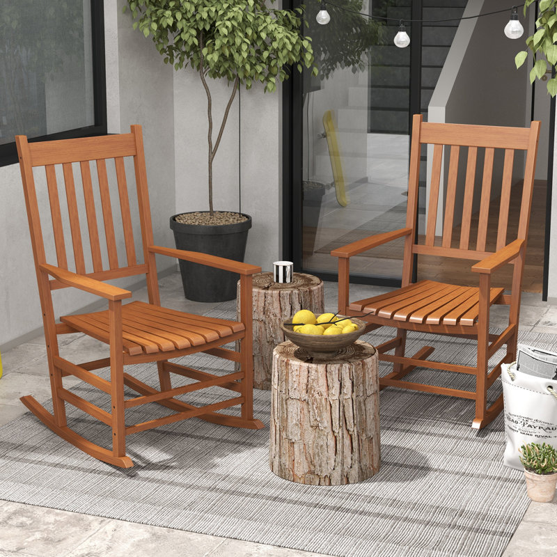 Chaise d'extérieur Rockfield Poplar, bois, Rouge vin