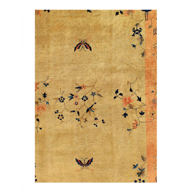 Floral Area Rug in Beige