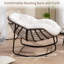 Wicker Rocking Chair With Metal Frame-378939327