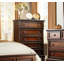 Commode de chambre transitionnelle avec cinq tiroirs pour la maison