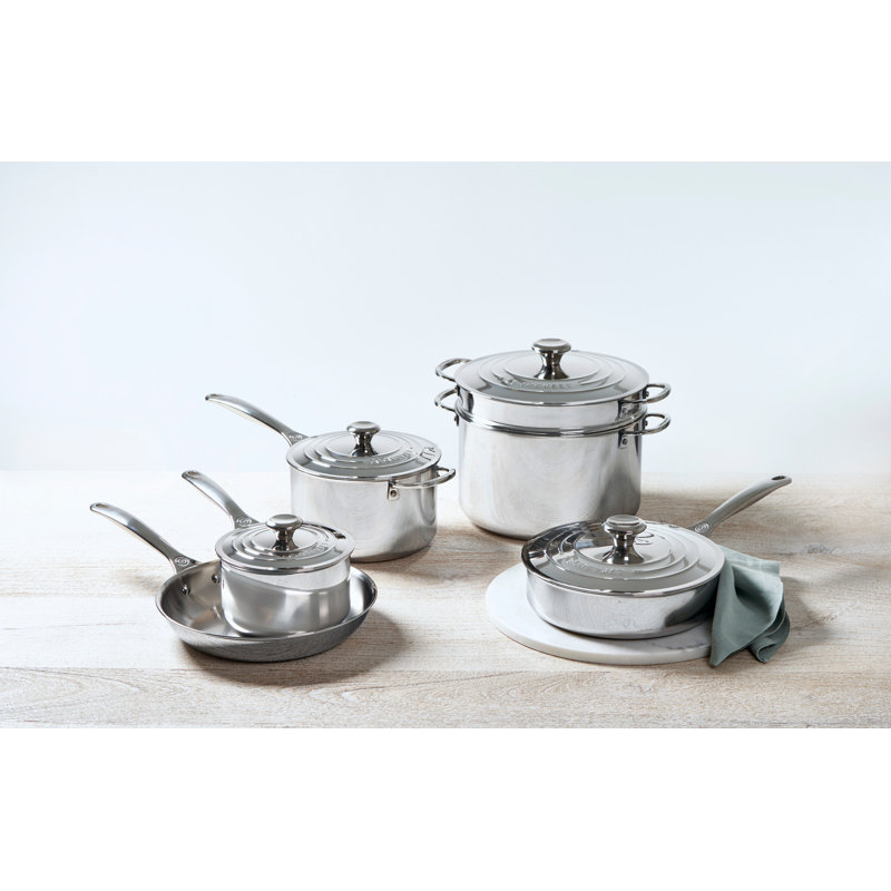 Le Creuset Stainless Steel 10 Piece Cookware Set