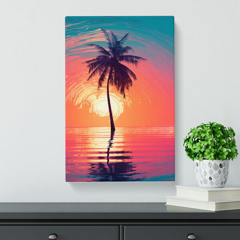 Palm Tree Modern - Print, 50cm H x 35cm W x 3cm D