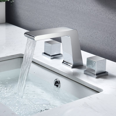 Widespread 2-handle Bathroom Faucet with Drain Assembly
