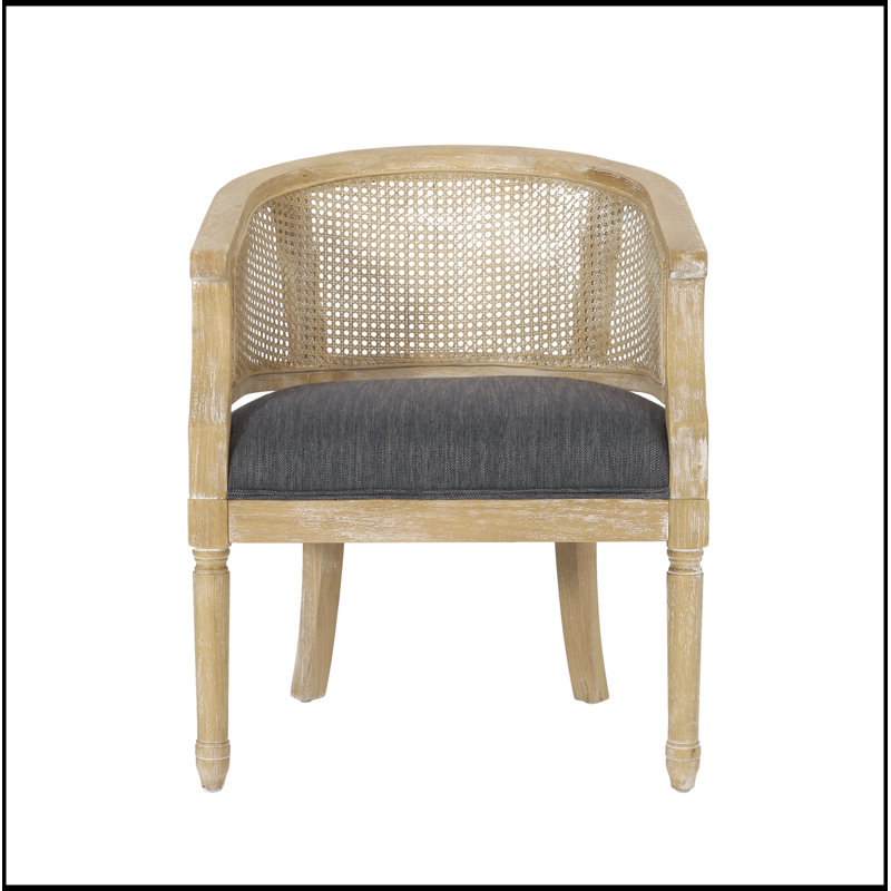 Chaise d'appoint en bois d'hévéa gris anthracite