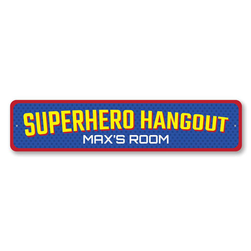 Enseigne de superhéros en aluminium, H 6 po x l 24 po x P 0,063 po