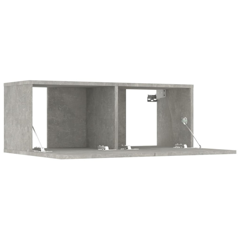 Iven TV Stand, 30cm H x 80cm W x 30cm D, Concrete Grey