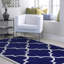 Tapis géométrique bleu / blanc Mondrian-19341622