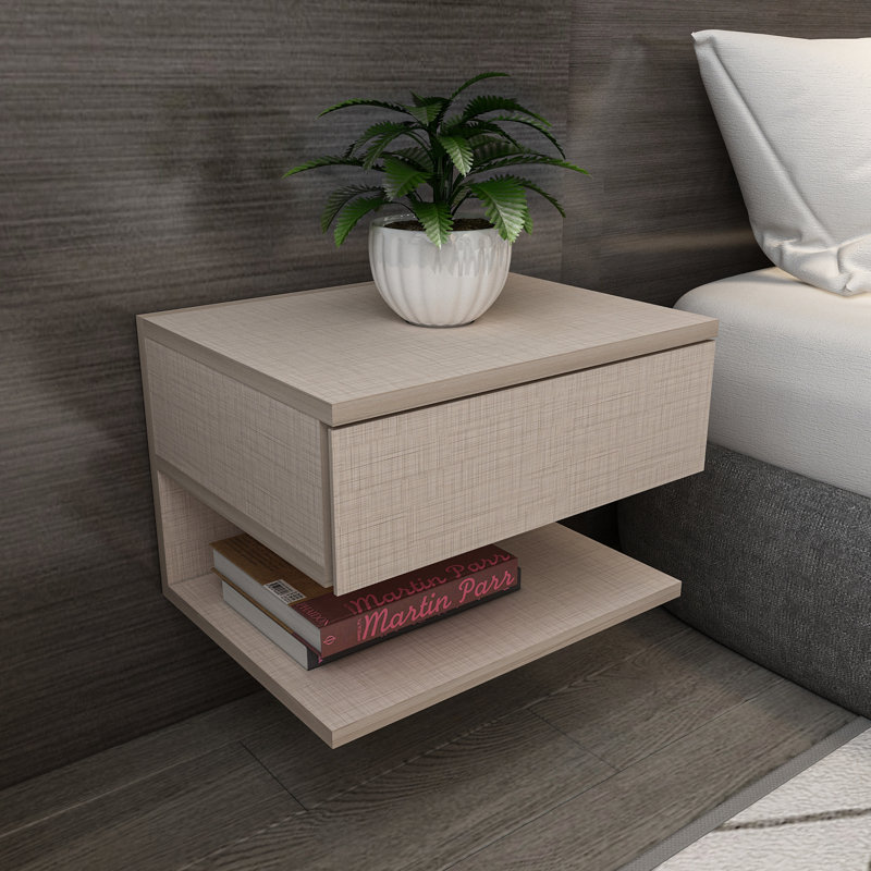Juliette 45cm W Bedside Table, Beige
