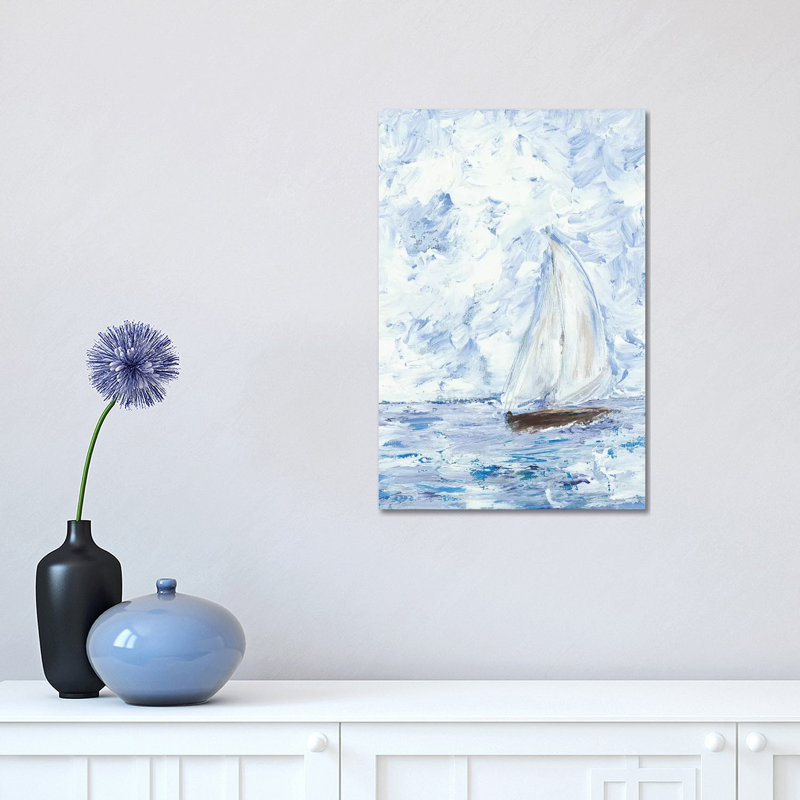 Sailing 1 Piece Painting on Canvas, 45.72cm H x 30.48cm W x 1.91cm D, Wrapped Canvas