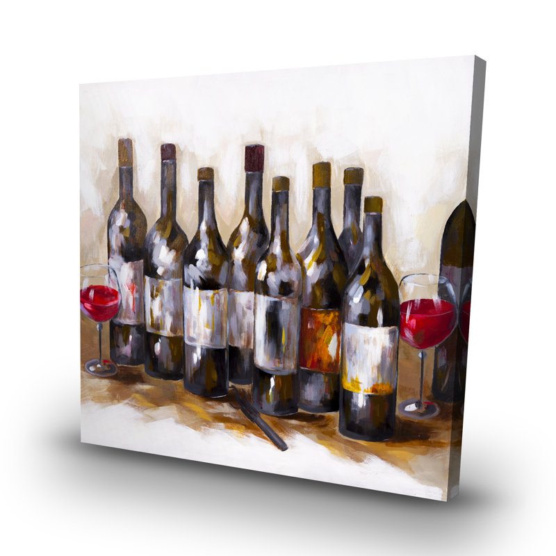 Red wine - 32"x32" art on canvas
