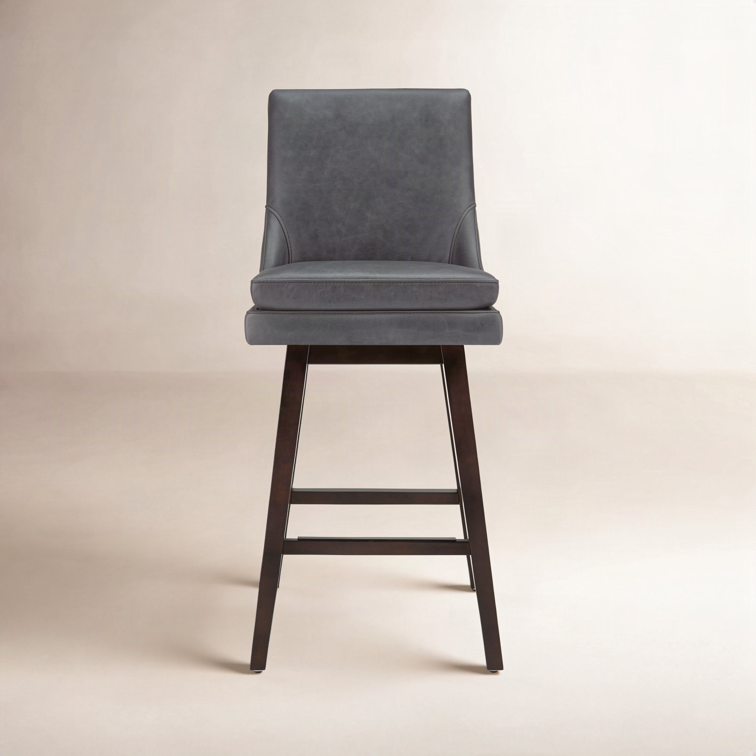 Zahara Swivel Bar and Counter Stool, Marseille Black, Counter Stool (26" Seat Height)