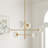 Lustre linéaire moderne et unique à 6 lumières Alison