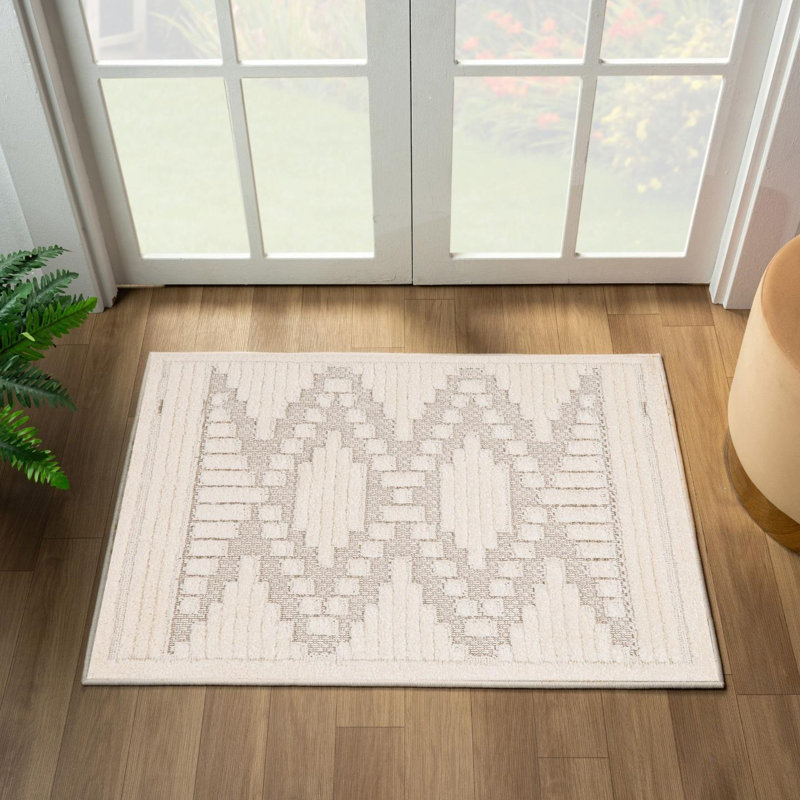 Moroccan Diamond Area Rug, Rectangle 2' x 3'