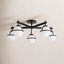 5 Light Glass Semi Flush Mount