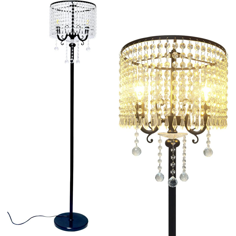 64.56'' Black Finish Traditional Floor Lamp