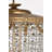 6-Light Antiqued Gold Beaded Crystal Chandelier-1343381794-1386320043