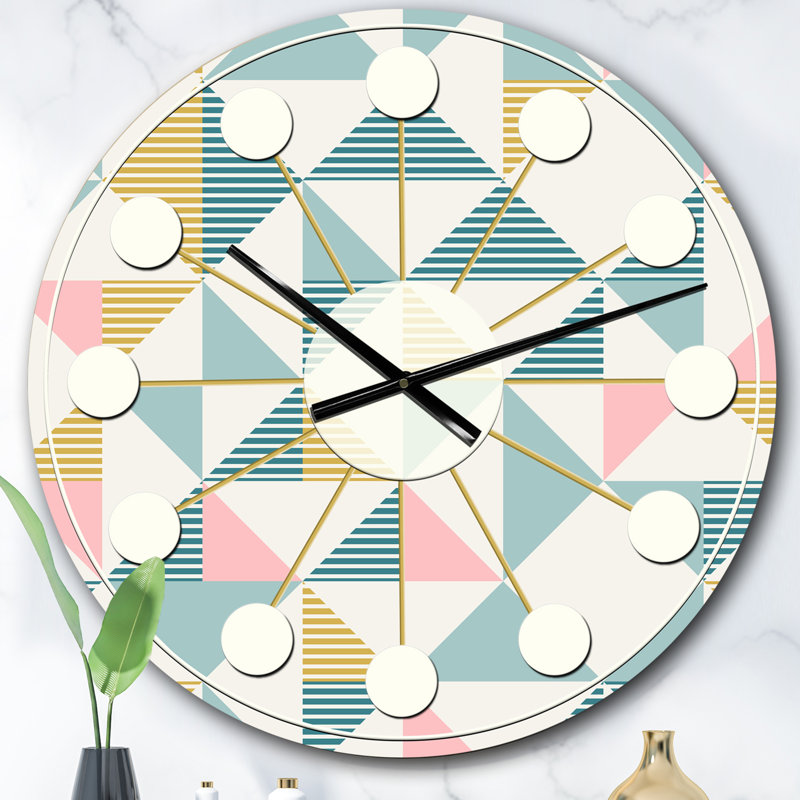 Horloge murale Diamond Retro I - Mid-Century, Surdimensionné
