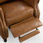 Fauteuil inclinable 32,7 po en cuir fleur classique et confortable avec garniture cloutée (ensemble de 2)-1183348990