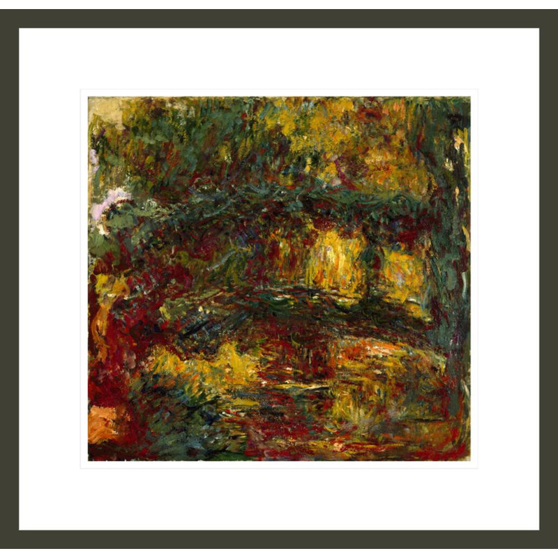 La Passerelle japonaise Giverny par Claude Monet, impression giclée sur cadre, H 17,75 po x l 18,34 po
