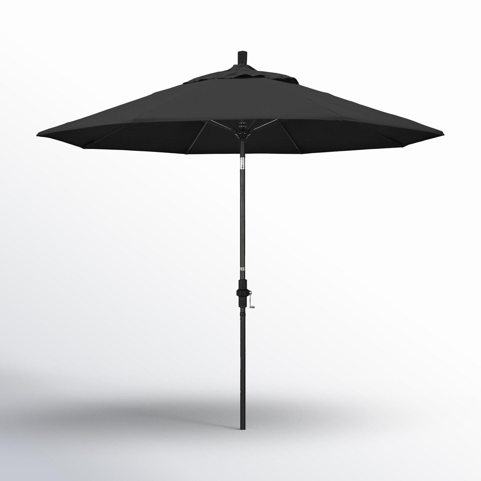 Roverta 9' Market Sunbrella® Umbrella, Canvas Black Sunbrella® Canvas, Black