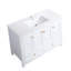 Meuble-lavabo en céramique blanc 48 po - Armoire de rangement abondante avec 4 portes à fermeture douce et 2 tiroirs en bois massif robuste pour un entretien facile-398498894