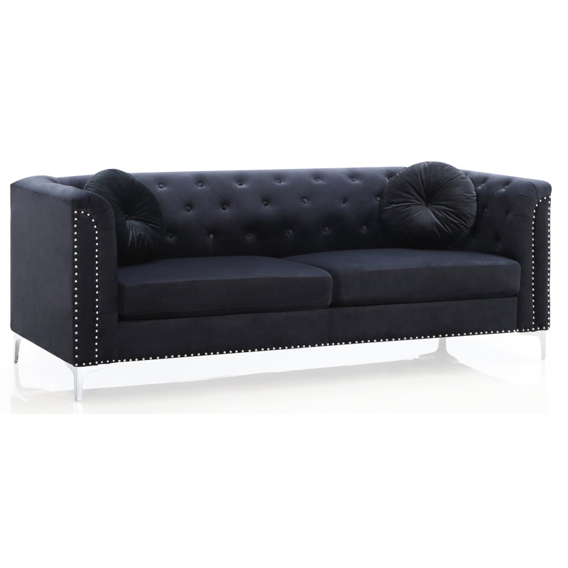 Canapé, NOIR, H 31 po x l 83 po x P 34 po