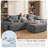 Boneless Cloud Sectional Couch In Two Boxes, Compressed Modular Sectional Sofa With Deep Seat