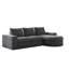Chenille, 99 po, nuage courbé, modulaire, méridienne, 3 places, moderne, sans os, en forme de L, canapé, double coussin, éponge à haute résilience, rembourrage de la nuque rembourrée, densité de rebond lente-696968778