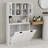 Two-Compartment Tilt-Out Dirty Laundry Basket Tall Bathroom Cabinet With 2 Adjustable Shelves-1174853809