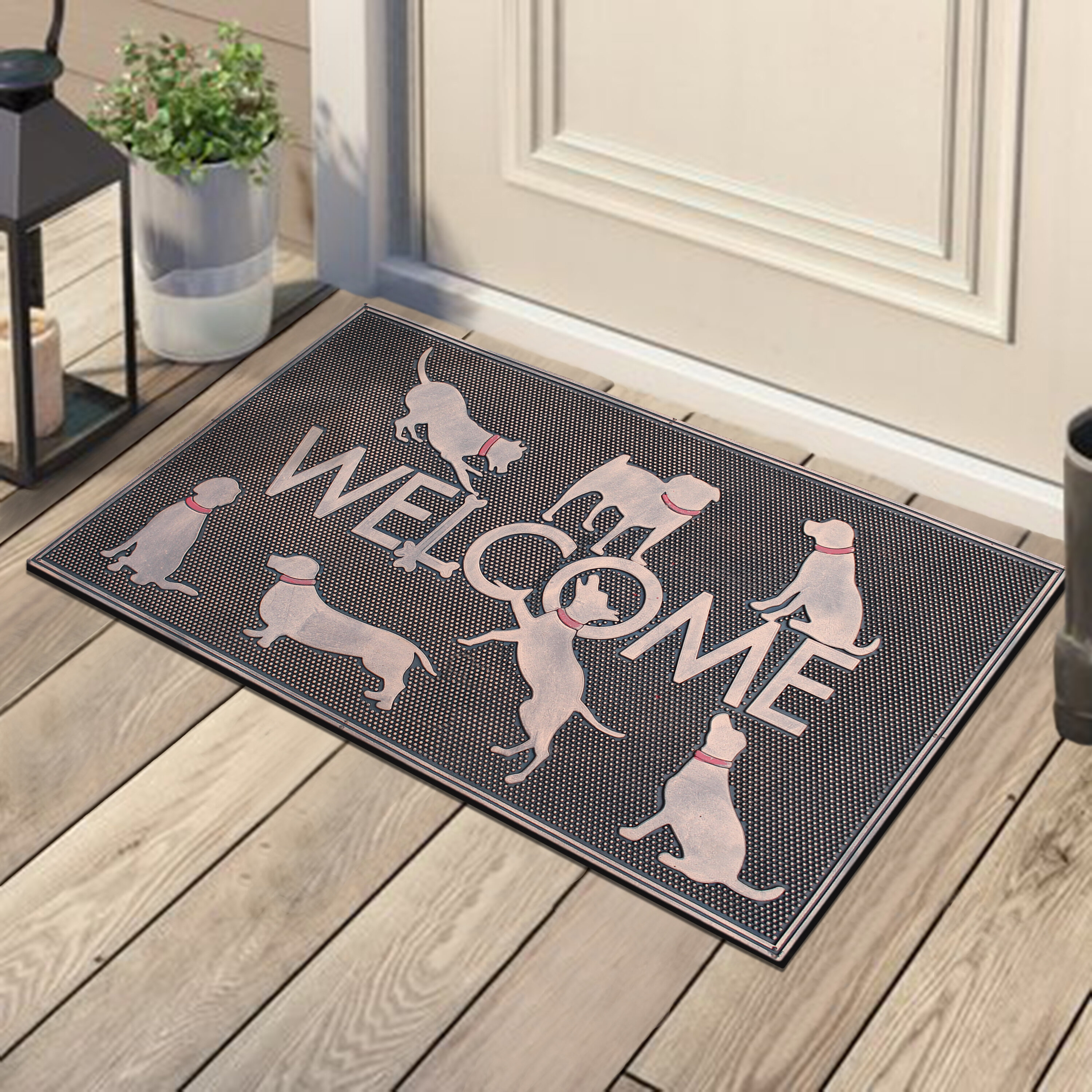 Winston Porter Non-Slip Animal Print Outdoor Doormat & Reviews
