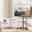 Modern Rolling TV Stand With Wheels Mobile TV Cart for 32 to 65 inch TVs with One Shelf-1984582935