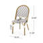 Chaises d'extérieur françaises et aluminium de 2, gris et blanc, rouille, pour chaises de jardin, aluminium, construction