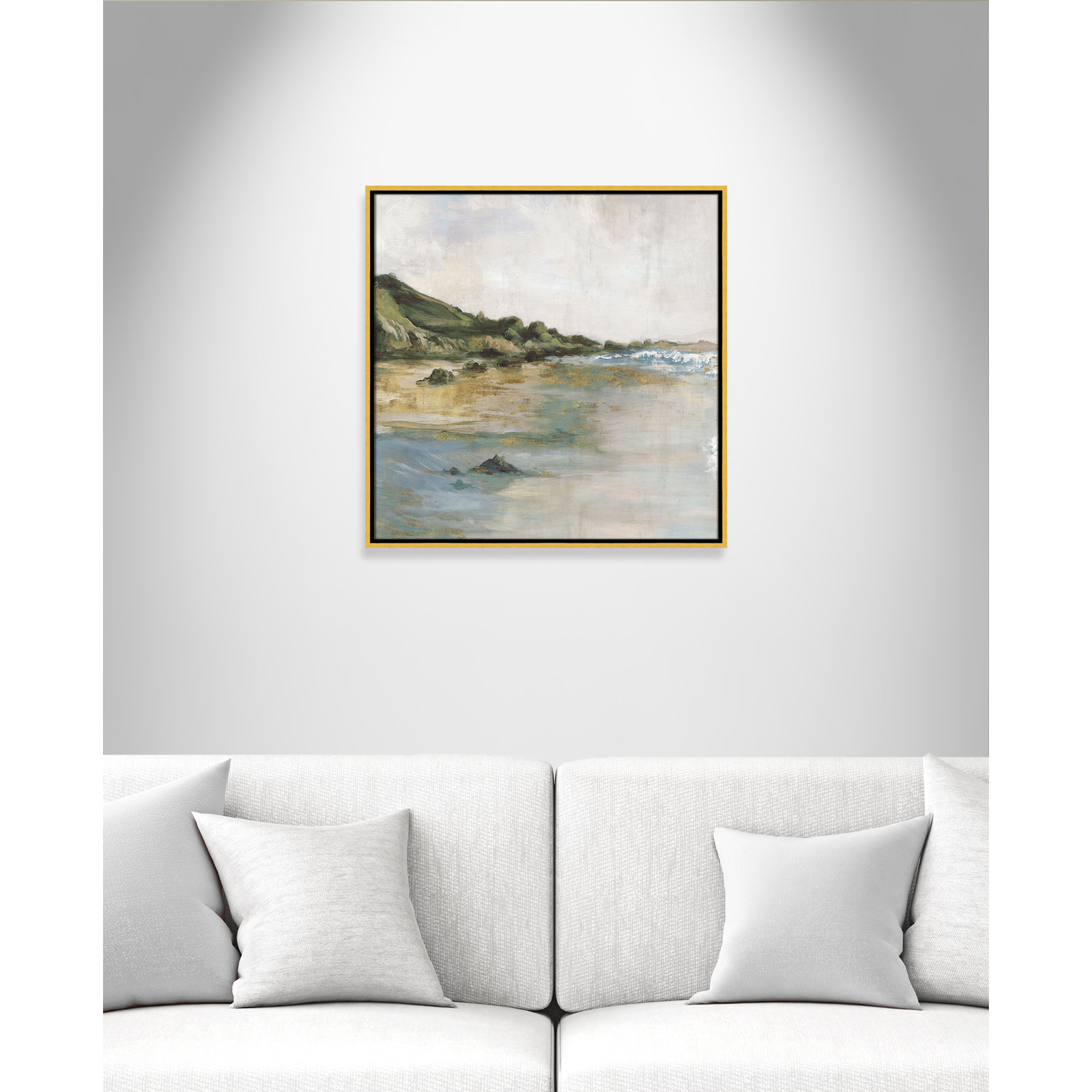 Cordoba "Tide's Edge" Print, 25.5" H x 25.5" W, Gold