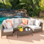 Light Brown Frame/Ceramic Grey Cushion