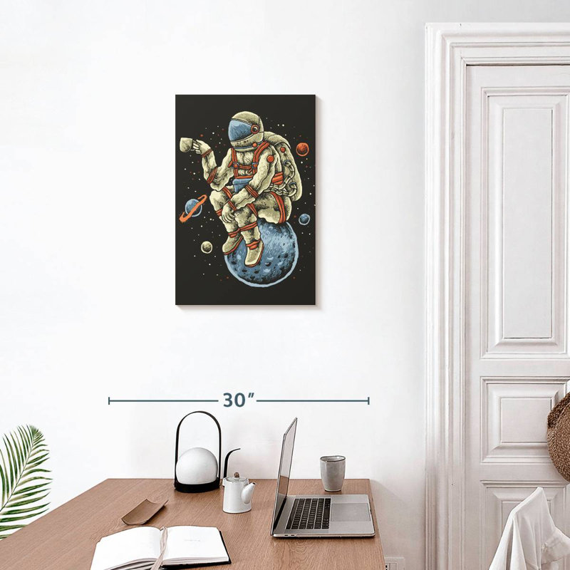 Astronaut Coffee Break, 24" H x 16" W