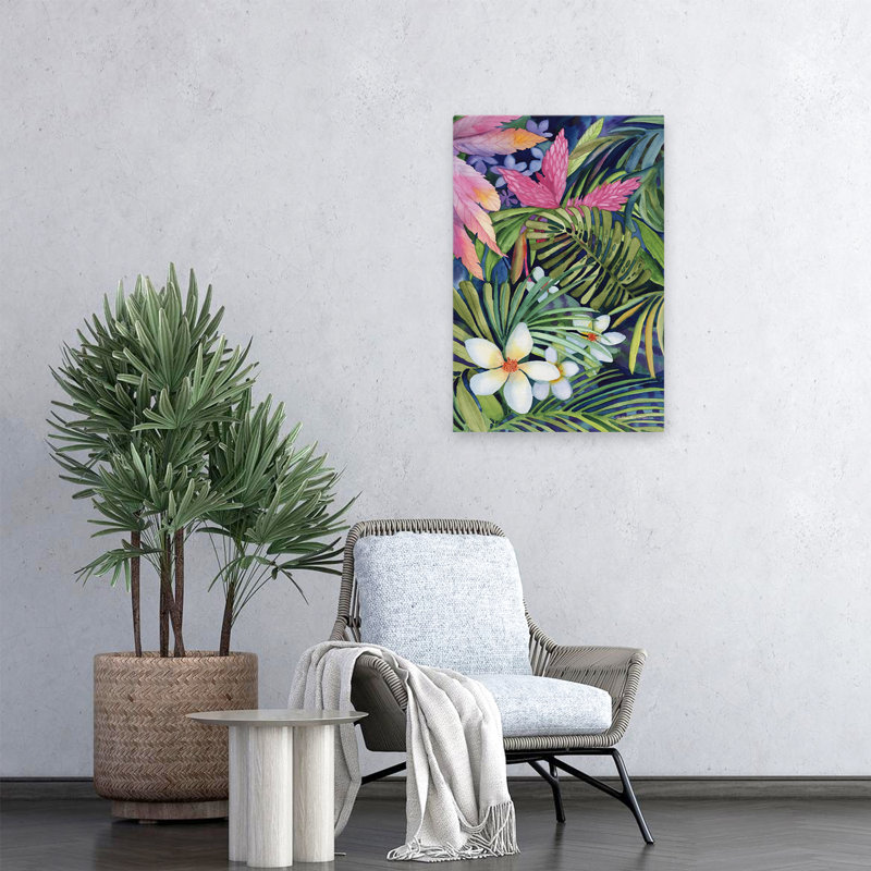 Art tropical amusant, H 24 po x l 16 po