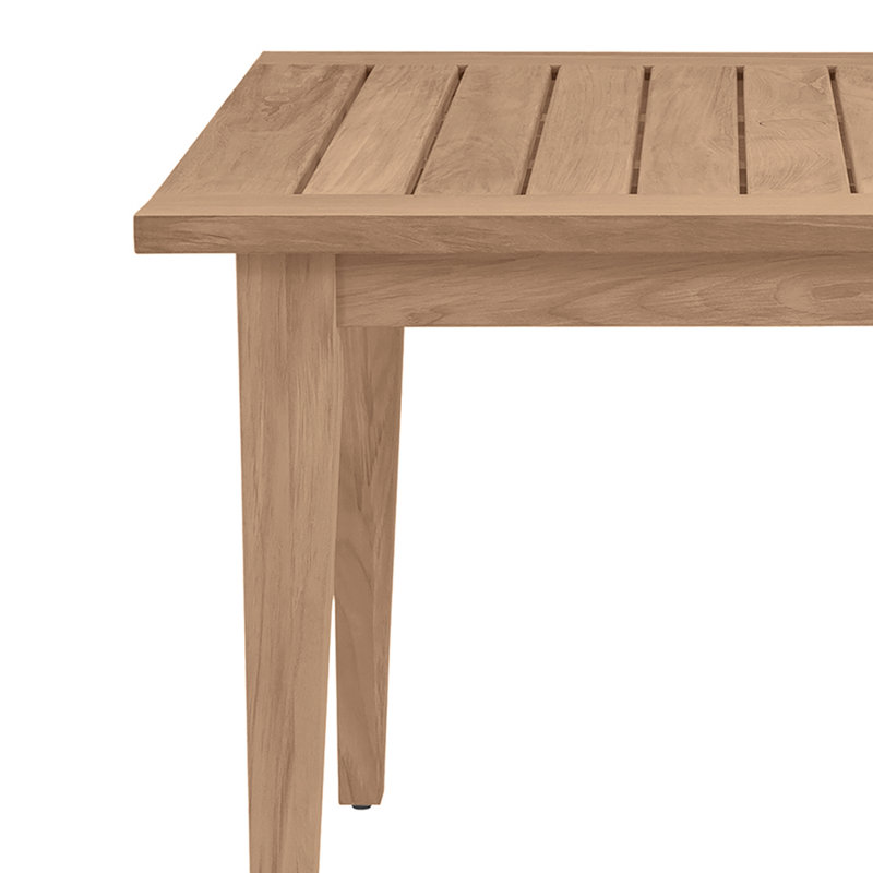 Table de ferme carrée en teck naturel 42 po Teak, Teck naturel