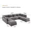 Canapé modulaire surdimensionné de 8 places l 138,29 po Heffernan-740454963-738220066