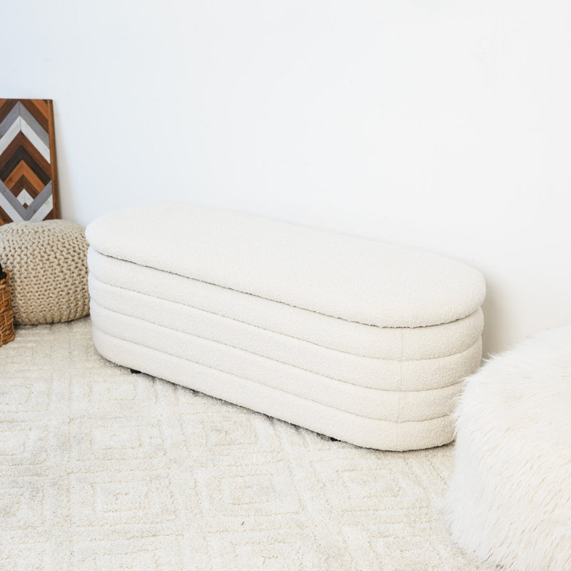 Banc Cabana blanc avec rangement