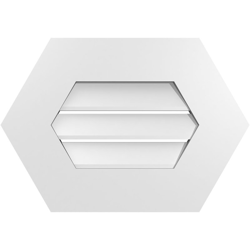 Évent horizontal fonctionnel à pignon en uréthane à surface horizontale Signature, H 14 po x l 20 po x P 1 po