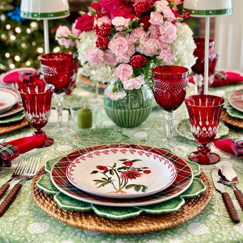 Eden Green Square Tablecloth, 60" Square