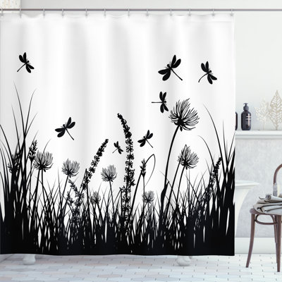Mixed Shower Curtain with Hooks Included